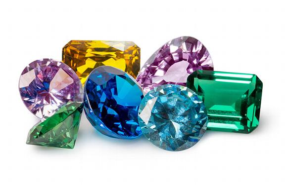 selection of cut and polished gemstones